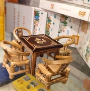 蜀南竹海纯手工特超级可爱竹制小椅子 玩赏桌椅 工艺品 竹子编制