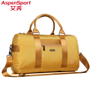 艾奔短途旅行包手提包单肩行李包男女(包男女，)健身包运动包斜跨旅行袋金色