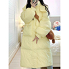 暖黄色羽绒服女冬季2023年加厚设计感小众长款小个子保暖棉服