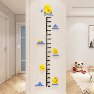 儿童身高墙贴3d立体可移除亚克力宝宝房间客厅卧室布置墙面装饰画