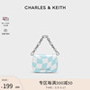 CHARLES＆KEITH可爱零钱包CK6-30681004女士拼色菱格链条手提钱包