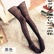 日本性感镂空蕾丝提花连裤袜显瘦复古丝袜超薄透明打底袜子女