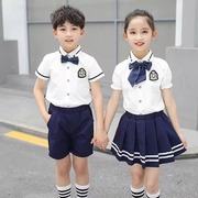 幼儿园服夏季英伦学院风校服套装小学生班服合唱服毕业照演出服装