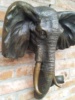 定制象头挂件壁挂大象铜雕塑工艺品创意家居装饰品墙壁挂饰壁饰创