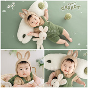 兔年百天宝宝摄影服装小兔子，拍照衣服道具，主题影楼婴儿周岁照