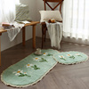 韩国进口绿色雏菊入户门地垫家用防滑脚垫客厅卧室地毯垫厨房垫子