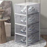 鞋盒收纳盒透明鞋柜加厚塑料鞋架，抽屉式折叠省空间，装鞋子收纳神器