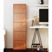 简约现代小木柜子储物柜，带门置物柜床头，收纳柜木带锁书柜书架