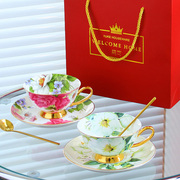 咖啡杯套装茶具陶瓷杯子下午茶红茶，骨瓷英式家用欧式奢华精致礼盒