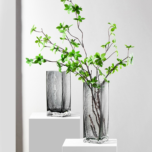 日系ins玻璃花瓶透明简约创意水培，插花花器小清新客厅干花瓶摆件