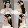 新娘头饰韩式森系小清新发箍超仙，流苏花朵发夹，高级感婚礼造型配饰