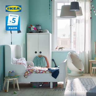 IKEA宜家BUSUNGE布松纳可加长型公主床北欧延长拼接儿童床