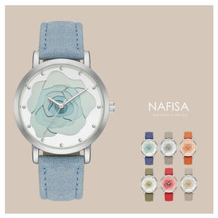 nafisa石英机芯皮带，女款手表小红书款，2020学生表小众手表