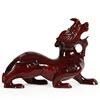 东阳木雕刻貔貅玄关客厅摆件 皮丘红木工艺品 实木质动物摆设35cm