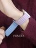 HIIIMEEX适用适用于applewatch硅胶磁吸拼色s8表带iwatch7/6/5/4/3/2/1/se撞色强力磁吸苹果手表表带液态硅胶