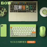 BOW航世笔记本无线键盘鼠标套装外接无声静音办公专用打字台式电