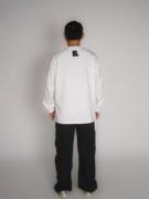 eusoueueu系列同款美式复古标语，黑白两色简约印花情侣长袖t恤
