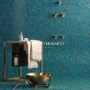 地中海蓝色玻璃马赛克瓷砖卫生间浴室游泳池墙砖餐厅阳台地砖