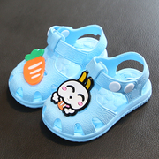 小兔春夏季0-1-2岁女宝宝凉鞋男童，婴儿软底学步鞋子塑料鞋3小童鞋