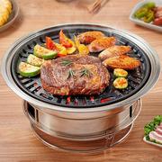 韩式烧烤炉家用木炭烤肉炉子，室内不锈钢小型烤架商用机户外碳烤炉