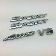 老款汉兰达SPORT英文字母标叶子板侧车门标志V6/4WD后备尾箱车标