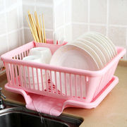 厨房放碗架沥水架碗柜塑料装碗筷盘收纳篮L滴水置物架餐具笼收纳