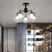 简约现代LED客厅灯北欧透明玻璃吊灯酒店会所餐厅卧室艺术吊灯