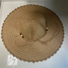 2022夏季女士凉帽圆顶大檐遮阳帽，度假出游户外沙滩毛编织(毛编织)草帽