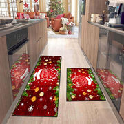 圣诞地毯入户门垫卡通节日长条地垫家用商场氛围感厨房用场景装饰