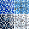 蓝色马赛克水晶玻璃别墅游泳池浴室客厅吧台厨房阳台卫生间建材砖
