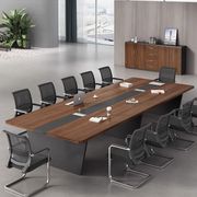 会议室长桌简约现代办公室大小型培训条形桌椅组合10人会议桌椅子