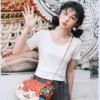 新中式短款薄上衣2023夏季国潮民族，风刺绣t恤女修身百搭中国风