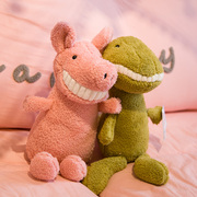 微笑大牙小猪公仔娃娃恐龙，毛绒玩具可爱丑萌玩偶，睡觉抱枕女生床上