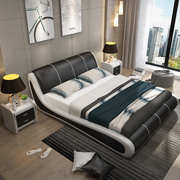 床1.8米双人婚床1.5软床现代简约床主卧榻榻米欧式皮艺床家具
