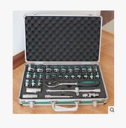 铝盒 汽修铬钒钢32件套筒工具组套扳手套筒组合棘轮扳手工具套装