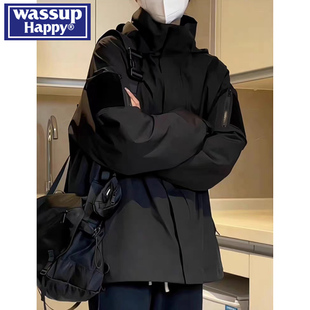 WASSUP HAPPY三合一桑延冲锋衣男秋季黑武士夹克美式机能工装外套