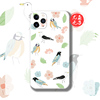 创意少女可爱平铺小鸟适用于苹果13荣60P50荣耀60三星S21手机壳