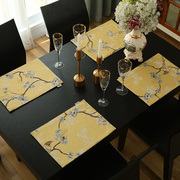欧式餐垫布艺长方形中式西餐餐桌隔热垫子防烫家用盘子餐具垫牛排