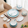 家用骨瓷餐具摆台盘子陶瓷，碗碟豪华宴会桌面，套装可定制