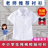 儿童衬衫夏季纯棉短袖男童女童，白色衬衣中大童表演出服小学生校服