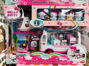 Hello Kitty 凯蒂猫 救护组合直升机救护车救援车女孩玩具礼物