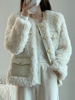茶系搭配一整套女秋冬季盐系穿搭轻熟气质羊羔绒外套韩剧两件套装