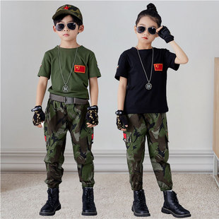 儿童军训迷彩服套装夏装军装，六一演出服男童，特种兵小孩军人解放军
