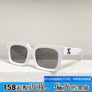 欧美明星款太阳眼镜女圆脸OW40001U板材方形大框遮阳墨镜男黑红白