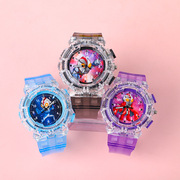 儿童超人手表学生石英，手表卡通带夜光防水装饰手表小孩童表