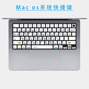 适用苹果macbookmacos快捷键笔记本键盘贴纸，pro14按键贴a244216.2寸air13a23382023款mbpa2780a2779