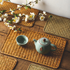 海草手工编织防烫餐垫复古茶几，垫中式简约草编碗盘茶杯垫隔热垫子