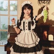 二次元cosplay女仆装Lolita洛丽塔咖啡厅女佣洋装黑白连衣裙套装