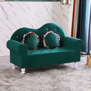 现代简约欧式布艺沙发单人双人，三人小户型卧室，ktv服装店铺贵妃椅