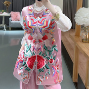 唐装中国风女装2023中式刺绣背心复古马甲民族，风上衣汉服外套
